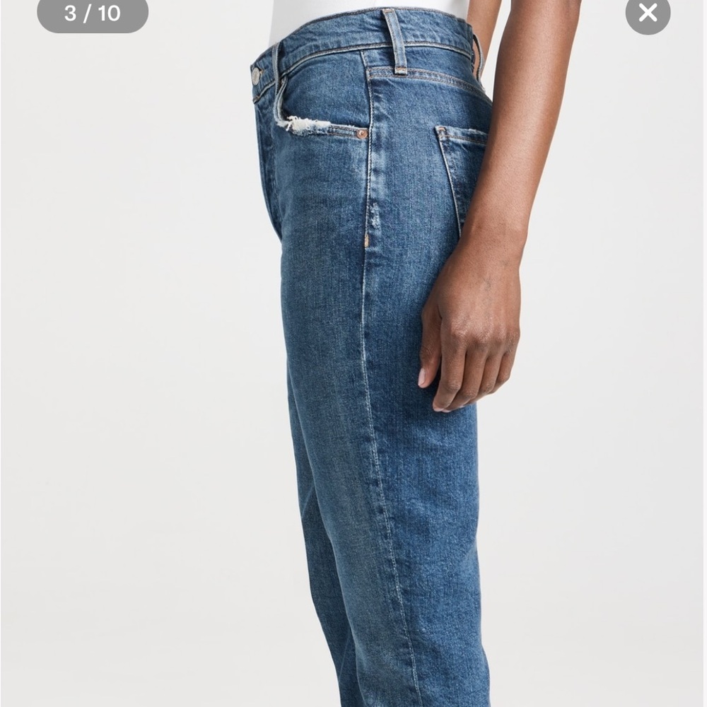 Agolde Riley Long High Rise Straight Jeans - Picture 7 of 8